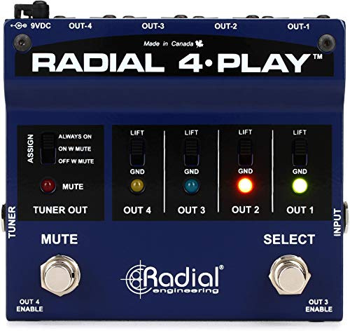 Radial 4-Play 4-Channel Output, Instrument Direct Box