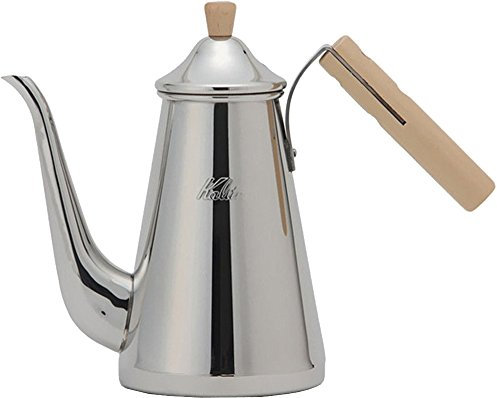 Carita Kalita Tsubamesanjo Kaffeekanne, Edelstahl, Holzgriff 700.9 ml (700 ml), dünner Mund, Düse, gerades Feuer, Made in Japan, Slim 700SSW, #52202 Tropfkanne Wasserkocher, Kaffeemaschine, Yakan,