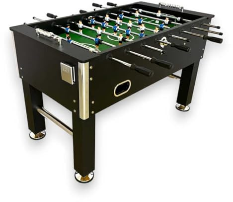 Grafica ma.ro srl Mesa FUTBOLIN Madera Color Negro Modelo Robusto Y Resistente Largo 140 cm x Ancho 88-60 kg Top Class