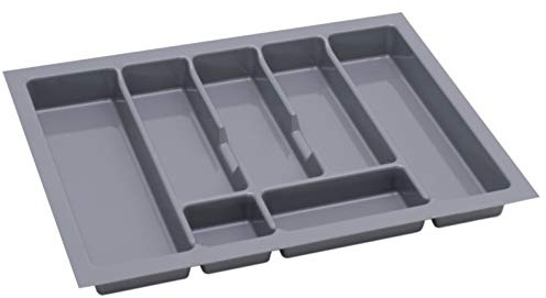 Alusfera Besteckkasten für Schubladen 70 cm – Schubladen Organizer mit Fächeraufteilung – Hochwertiger Schubladen Organizer Küche für Mehr Ordnung – Anpassbar und leicht zu reinigen - 630x430mm Silber