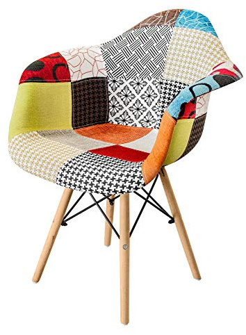 Gardenia Fantasy Sessel Stoff, Patchwork, Mehrfarbig, cm 61 x 59 x 80