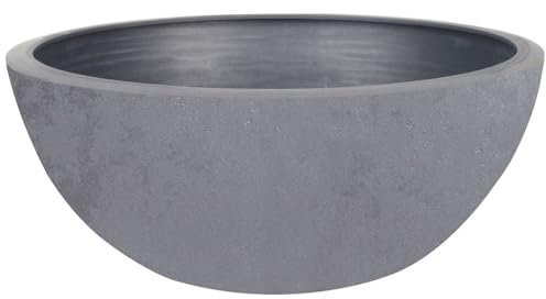 EDA Waschtisch Basalt'Up 30 cm – 5,5 l – Dekor Beton-Imitation – Ø 29,5 x H 12 cm – Betongrau