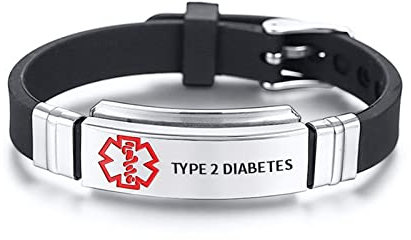 Hoisy Pärchen Armband, Magnetisches Armband Pärchen Schriftzug Type 2 Diabetes Typ 2 Diabetes