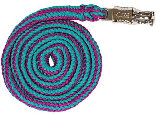 RL24 Führstrick mit Panikhaken BASICLINE türkis/pink 180cm