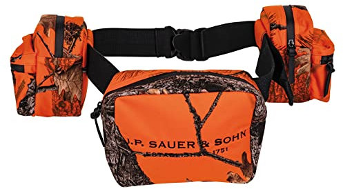 Sauer Jagdgurt für die Pirschjagd Drückjagd oder Ansitzjagd - Bauchtasche für Jagdausrüstung in Grün und Orange , Farbe:Orange
