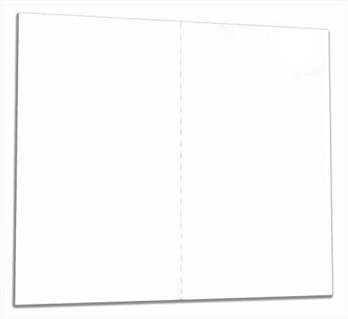 Wallario Herdabdeckplatte aus Glas, 2-teilig, 60x52cm mit 13mm hohen Füßen, für Ceran- und Induktionsherde, Weiß