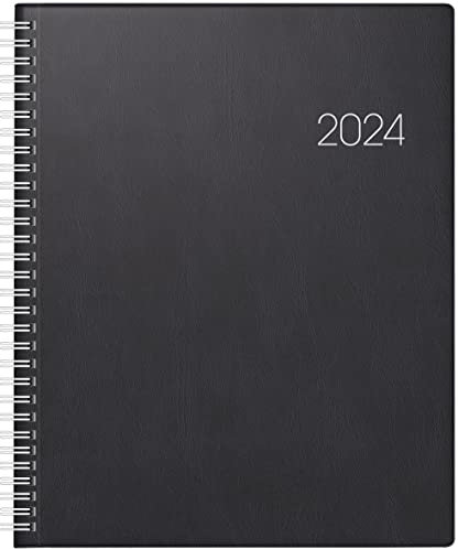 BRUNNEN Wochenkalender Modell Manager Wt 7 - weektimer® 2024 2 Seiten = 1 Woche Blattgröße 21 x 26 cm schwarz