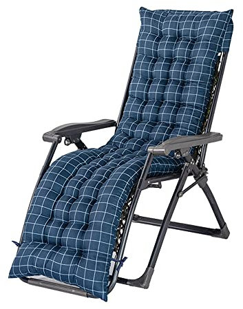 Morbuy Cojín para Tumbona de Jardín, Suave y Cómodo Cojín Reclinable Colchoneta Tumbona Exterior Ideal para Tumbonas, Sillas y Hamacas (48x155cm,Azul Liso)