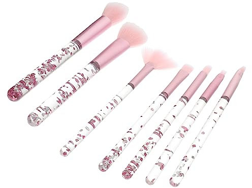 FOMIYES 7stücke Teiliges Pinselset Für Frauen Professionelle Makeup-pinsel Mit Transparenten Kristallgriffen Für Puder Foundation Und Lidschatten Praktisch Für Reisen Und Zuhause