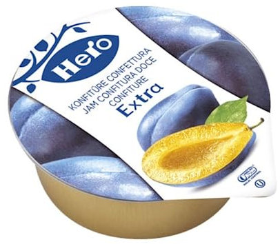Confettura Extra Hero Prugne 60 Vaschette Alluminio da 25 g Monoporzione