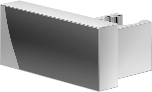 Villeroy & Boch Universal Showers Handbrausehalter, eckig – Chrom | Für Wandmontage geeignet, aus Messing, kompatibel mit vielen Handbrausen, TVC00045900061