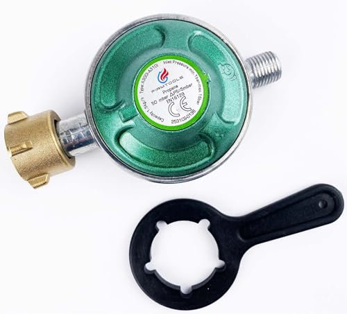 GARDINGER Campingregler 50 mbar Set Propan/Butanregler mit Schlüssel
