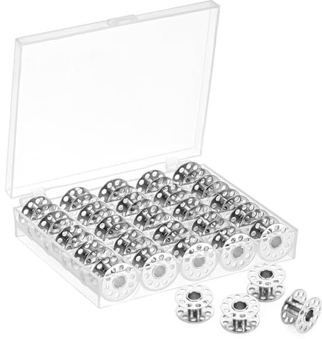 MumdoYAL 25 Pcs nähzubehör,nähmaschinen zubehör,spulen nähmaschine,geeignet für Spulennähmaschinen. (Metall)