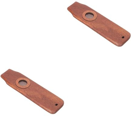 ibasenice 2sätze Kazoo Aus Holz Tragbares Musikinstrument Für Gitarre Und Ukulele Für Anfänger Einfach Zu Spielen Langlebig Mit Ersatzmembranen Für Unbeschwerten Musikgenuss