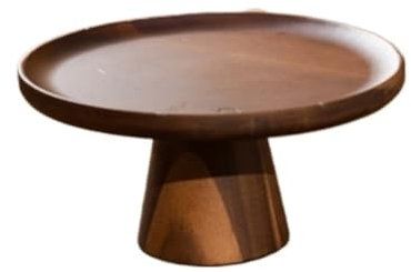OUYUE Corbeilles à Fruits Bol À Fruits en Bois sur Pieds, Décoration De Table Basse Artisanale, Bol sur Pied Rond pour Cuisine Ou Table À Manger Bol à Fruits (Color : A, Size : 26 * 10.5cm)