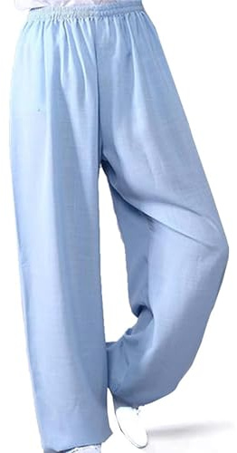 Tai Chi Pants Kung Fu Training Pants Chinese Martial Arts Tai Chi Kung Fu Wing Chun Shaolin Yoga Knickerbockers Graceful Loose Wide Leg Training Pants Bloomers Unisex,08,L