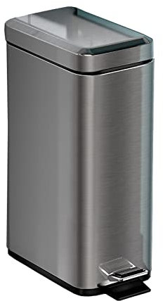 ZXLPHAZ Pattumiera da Cucina Pattumiera per Interni Pattumiera in Acciaio Pattumiera di Grande capacità con Coperchio Pattumiera a Pedale Pattumiera da Cucina 6L/10L Pattumiera da Bagno Opzionale