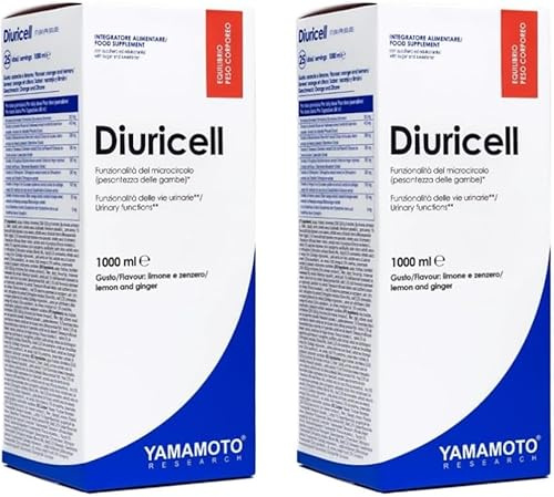 Diuricell 1 litro (2 confezioni) - drenante depurativo a base di: tarassaco, betulla, ananas, Arancio amaro, verga d'oro. Senza Glutine, Senza Lattosio (ananas)