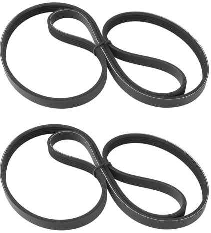 YINETTECH 2pcs Courroies en Caoutchouc Poly V PJ à Nervures en V 5 Nervures 1210J5 1210PJ5 5PJ1210 Compatible avec Candy Hoover La Machine à Laver Lave-vaisselle 1210 X 2,34 X 3,5 Mm