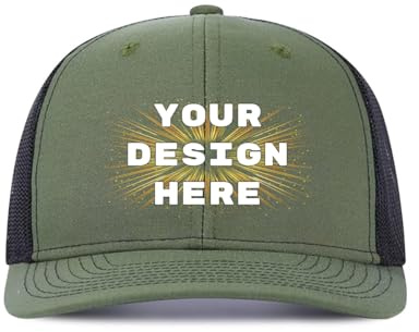 ROHBVMN Trucker Cap personalisiert mit Foto/Logo/Text | Baseball Cap selbst gestalten | Mesh-Kappe für Männer & Frauen | Verstellbare Dad Cap Schwarz | Basecap Herren Damen