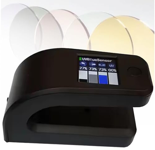 MTTXY Testeur de lumière Bleue et d'UV pour lentilles, Mesureur de lumière Bleue et d'UV pour lentilles avec calibrage Automatique, Machine de Test de Transmittance de lumière Bleue et d'UV, pour Les