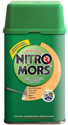AMK® All Purpose Paint & Varnish Remover 750ml Non Drip Gel Stripper for Wood Metal & Masonry Powerful Fast Acting Formula for Gloss Emulsion & Lacquer