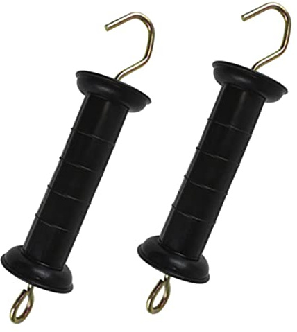 Hoement 2pcs Electric Fence Gate Handles Insulated Plastic Portable Gate Handle for Garden and Farm Fences Easy to Install and Lightweight