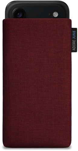 Adore June Classic Bordeaux-Röd Smartphonefodral kompatibelt med iPhone Air Mobiltelefonfodral av slitstarkt Cordura-Tyg med Dsplayrengöringseffekt