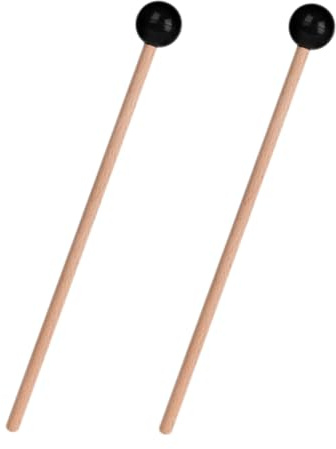WHAMVOX Mazos para Percusión de Madera y Goma, Diseño Portátil y Excelente Articulación, 2 Piezas para Baquetas Niño en Instrumentos de Percusión Varios estilos