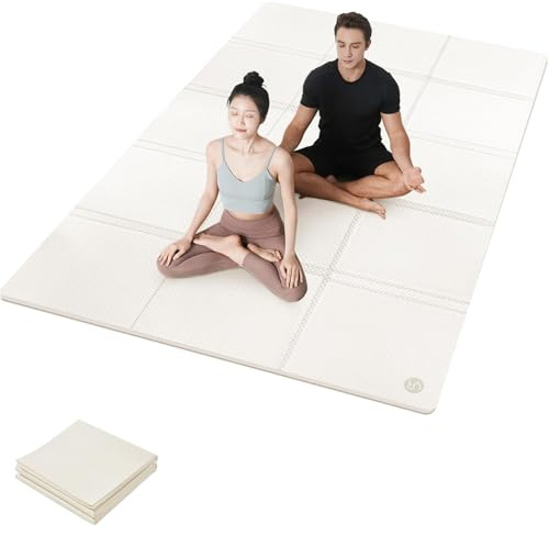 RYTMAT Faltbare Yogamatte 200x130x0.5CM Fitnessmatte TPE Gymnastikmatte