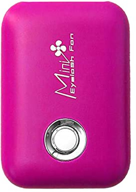 Secador eléctrico de pestañas de mano, sin aspas, USB, para manicura de pestañas, color rojo