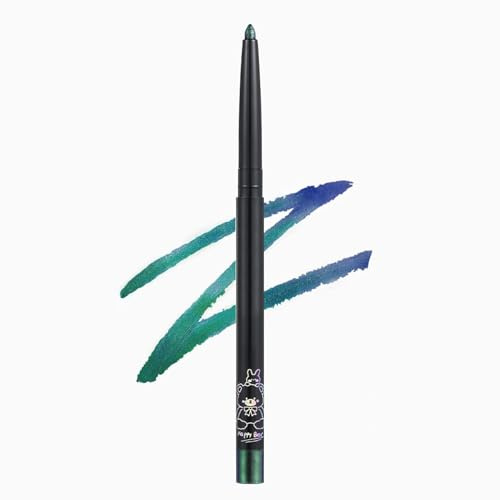 Eyeliner Penna, havsblå, metalliskt glitter, kajalpenna, vattentät och torkbeständig eyeliner penna, multikrom ögonskuggspenna, hållbar gnistrande ögonskuggspenna, högpigmenterad kajalpenna