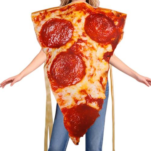 Costume a forma di una fetta per pizza – realistico food cosplay – vestito per pizza Halloween per adulti | per coppie, bambini, feste di travestimento, carnevale, gioco di ruolo, Natale, G