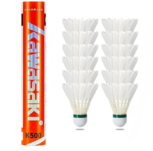 A1 TAAN Badminton Bälle Professional Badminton Federbälle 12 Stück, Geschwindigkeit 77，Kawasaki Hervorragend mit großer Stabilität und Haltbarkeit für professionelle Spieler