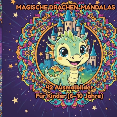 Magische Drachen-Mandalas: 42 Ausmalbilder für Kinder (6–10 Jahre)