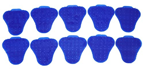 10pcs Triangle Urinal Screen Deodorizers, Scented Anti Splash Urinal Deodorizer Mats with Long Lasting Fragrance for Men's Restroom, Silicone Urinal Screen for Offices Restaurants (Blue)