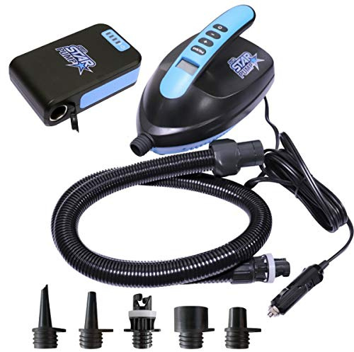 Elektrische SUP-Pumpe mit 5 Adapter Stand Up Paddle Board Schlauchboot mit Akku Powerbank