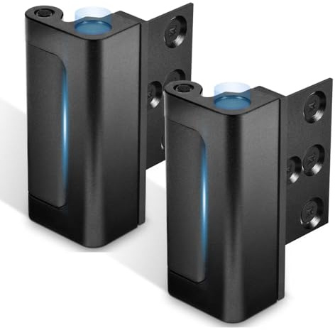Steinwhale Door Reinforcement Lock, 2PACK Home Security Door Lock Withstands 800 lbs, Childproof Top Door Lock Latch for Toddlers Safety, Inside Night Defender for Inward Swinging Doors
