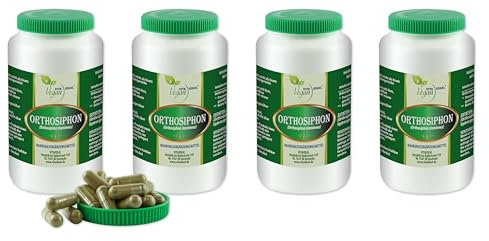VITA IDEAL Vegan® ORTHOSIPHON - Blätter 4x 360 KAPSELN Indischer Nierentee Katzenbart Tagesportion 500mg ORTHOSIPHONBLÄTTER reines Pulver. Pflanzlich - natürlich & ohne Zusatzstoffe.
