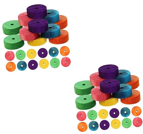 Toyvian 48stücke Farbige Holzräder Teiliges Für Junge Mädchen Spielzeug Auto Räder Aus Holz Für Bastelprojekte Robust Und Vielseitig Einsetzbar Für Kreative Modelle Und