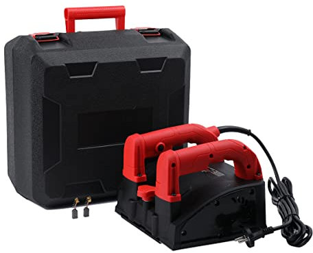 ECUTEE Rabot mural électrique pour plâtre, fraiseuse à béton raboteuse 1200 W, profondeur réglable de 1 à 4 mm, avec double poignée antidérapante, largeur de fraisage 150 mm, 1000-4000 tr/min