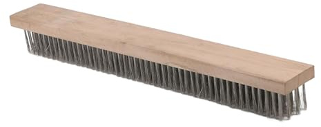 MagiDeal Poignée de brosse à béton, brosse métallique, nettoyage du Barbecue en métal, élimination des surfaces rugueuses, brosse métallique à poils, brosse, 50CM