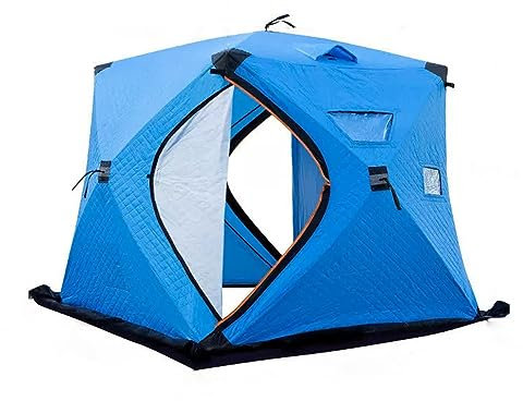NOALED Outdoor-Winter-Camping, Winter-Angelzelt, Eisangel-Unterstand, kräftiges Skelett, starker Windwiderstand, leicht einziehbar, geeignet für 2–3 Personen
