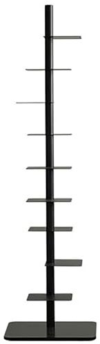 WLCNYL 9-Tier Metal Bookcase Spine Bookshelf Tall Narrow Ladder Book Shelf for Small Space,Vertical Spine Book Tower Corner Shelf Multipurpose Storage Rack Display Book Shelf for Home Office S Whit