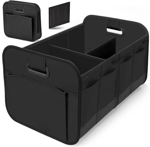 Zolytrax Auto Kofferraum Organizer für VW Passat/Limousine (B7,Bj.2010-2013 2014), Auto Organizer Toolbag Zusammenklappbarer Auto Organizer Kofferraum mit Fächern(Bla-ck)