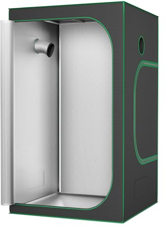 YUENFONG odlingstält grow tent för växter, odlingstält growskåp växthus box, inomhus odlingslåda odlingsrum för växter blommor grönsaker, 120×120×200 cm