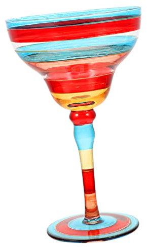 Alipis Bicchiere Margarita Decorativo Dipinto per Cocktail Vino e Dessert Accessorio per Tavola e Feste