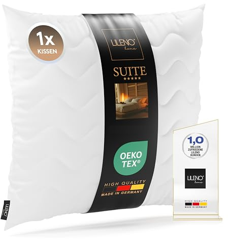 LILENO HOME 1er Set Kissenfüllung 80 x 80 cm - 95°C waschbares Innenkissen | geeignet für Allergiker - Polyester Kisseninlet als Sofa Kissen, Couchkissen, Cocktailkissen und Kopfkissen