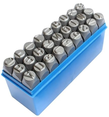 Schlagzahlen Buchstaben Set Chrom-Vanadium-Stahllegierung, Nieten-Stanzhandbuch, Nummer 3–12 mm, AZ-Buchstaben und 0–8-Nummern, englisches Kapitelsymbol(8mm pentagram 1PC)