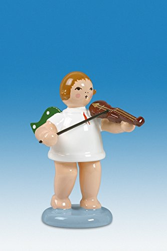 Rudolphs Schatzkiste Holzfigur Engel mit Geige ohne Krone Höhe 6cm NEU Holzengel Instrument Seiffen Erzgebirge Figur Dekoration Holzfiguren Weihnachten Fensterschmuck Spielzeug Deko Weihnachtsfigur